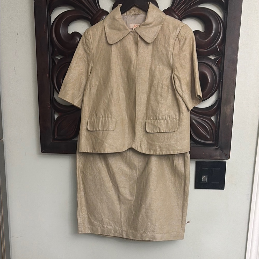 JOE FRESH Linen & Cotton Elegant Tan Two-Piece Suit BNWT